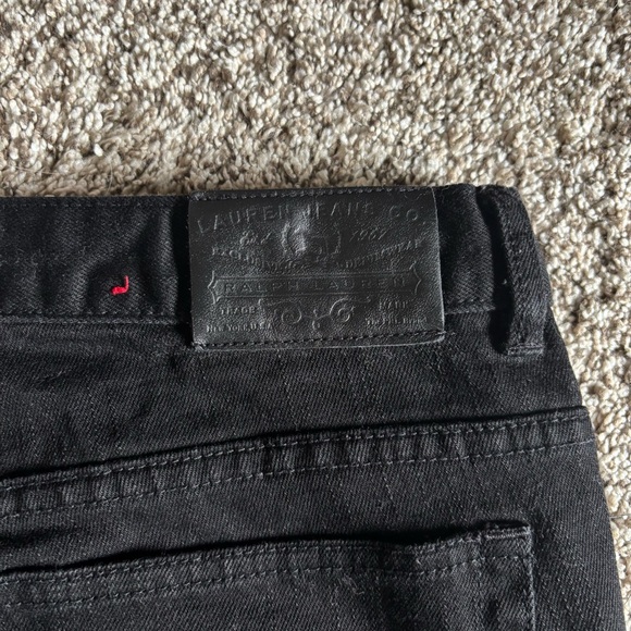 Ralph Lauren Jeans Co Women 12P Black Denim Stretch Petite Classic Casual Pants - Picture 6 of 10